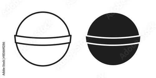 Bath salts bomb icons on white background. Line vector sign, symbol for web and mobile