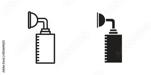 Breast pump icons on white background. Line vector sign, symbol for web and mobile