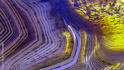 bright yellow with blue agate texture