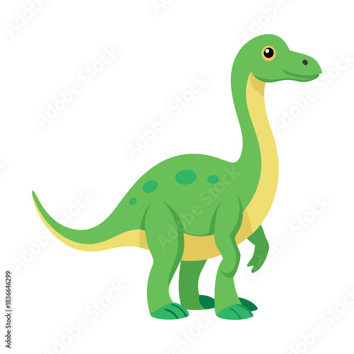 Cute baby tyrannosaurus rex vector cartoon illustration with a funny green smile