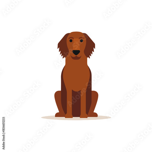 Geometric Dog Illustration for Pet, Animal, and Brand Designs