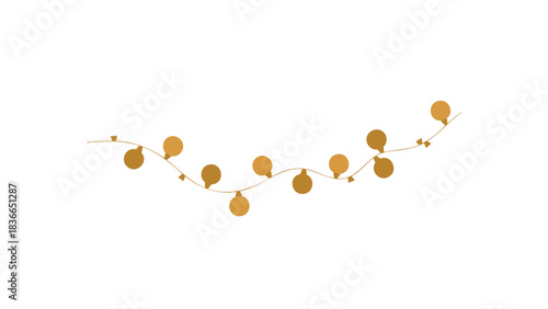 Autumnal string lights with glowing orange pumpkin shapes casting a warm festive glow on a white background