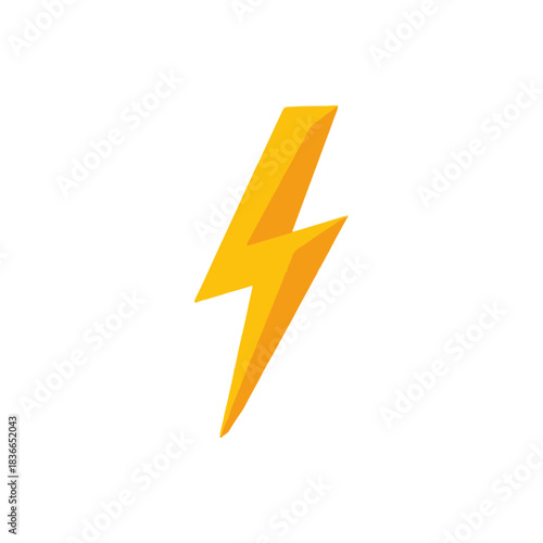 Free Download Yellow Lightning Bolt Logo on White Background - GFXLoad