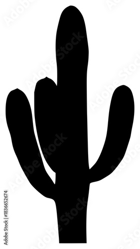 A black silhouette of a cactus against a , black, cactus, cowboy hat, icon, illustration, profile, against transparent background