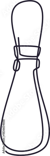 Minimalist One Line Drawing of a Coffee Maker or Chemex Style Brewer.