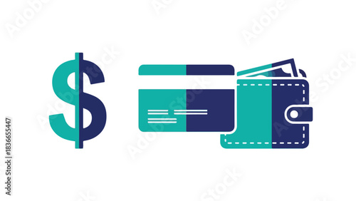Visual Symbols of Money Management Investment Growth and Financial Success Concepts