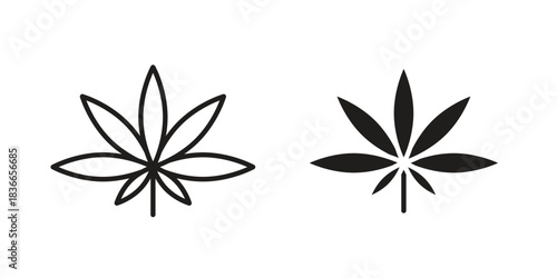 Weed icon on white background. Stock vector icon