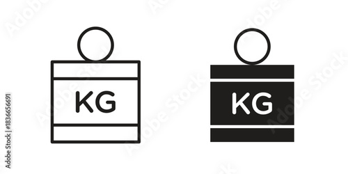 Weight icon on white background. Stock vector icon