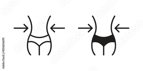 Weight loss icon on white background. Stock vector icon