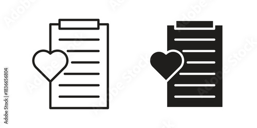 Wish list icon on white background. Stock vector icon