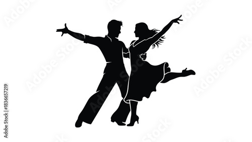 Creative Detailed Jive Dance Step Vector Illustration | Swing Dance Footwork Diagram | Energetic Jive Steps Guide