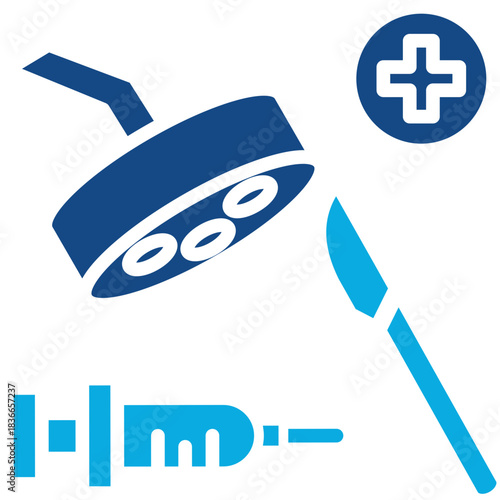 Surgery glyph color icon