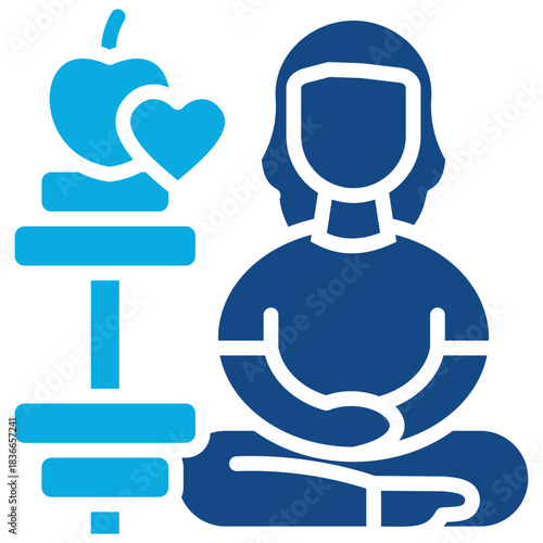 Wellness Program glyph color icon