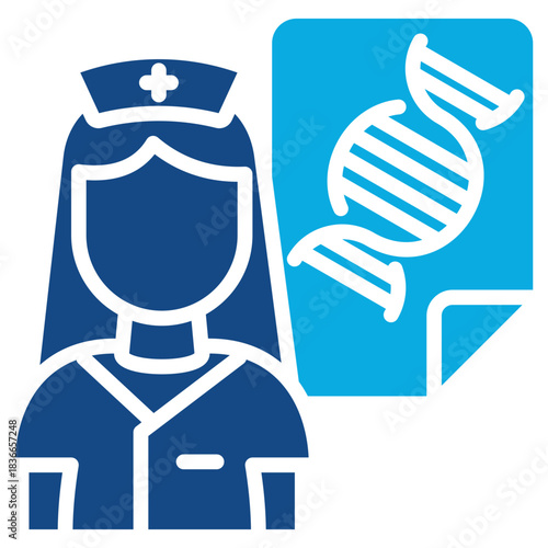 Genetic Counseling glyph color icon