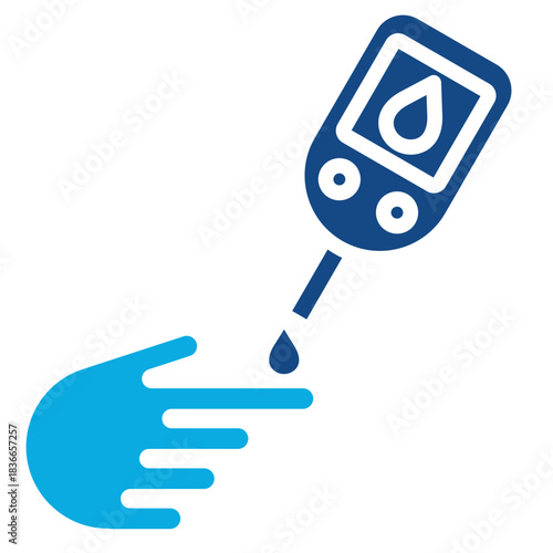 Diabetes Test glyph color icon