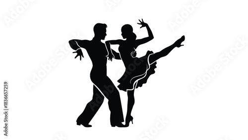 Creative Detailed Jive Dance Step Vector Illustration | Swing Dance Footwork Diagram | Energetic Jive Steps Guide