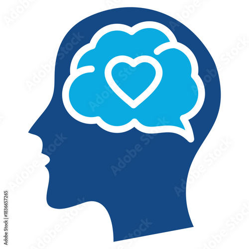 Mental Health glyph color icon