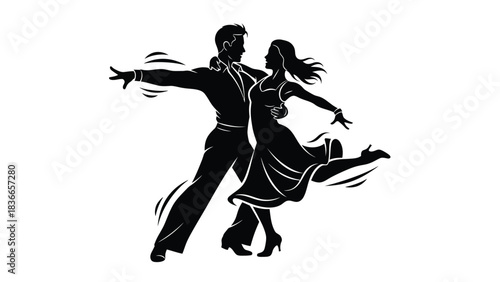 Creative Detailed Jive Dance Step Vector Illustration | Swing Dance Footwork Diagram | Energetic Jive Steps Guide