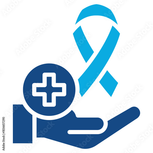 Cancer Care glyph color icon