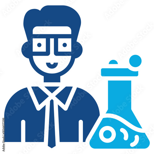 Lab Technician glyph color icon