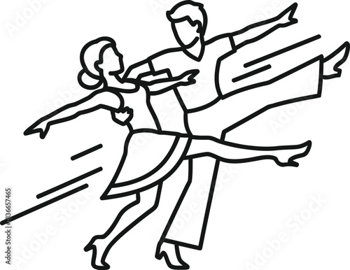 Creative Detailed Jive Dance Step Vector Illustration | Swing Dance Footwork Diagram | Energetic Jive Steps Guide