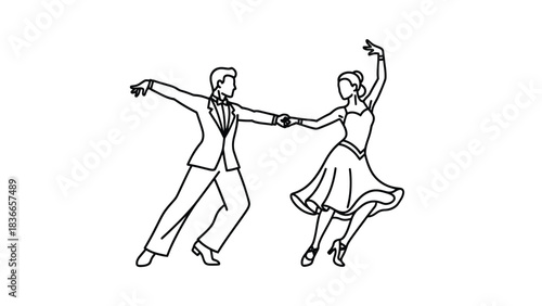 Creative Detailed Jive Dance Step Vector Illustration | Swing Dance Footwork Diagram | Energetic Jive Steps Guide