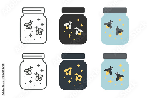 Firefly Jar Artistry. Firefly Jar Light, harmonious evening motif representing life, light, and simplicity in soft motion, first