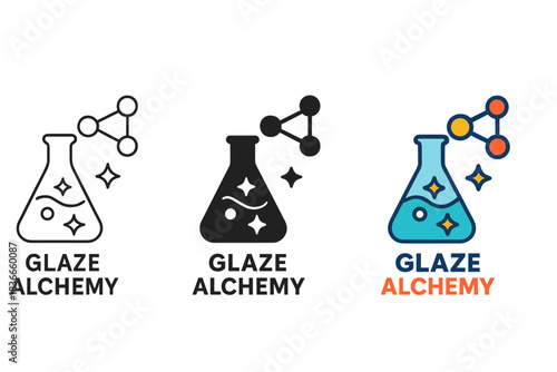 Glaze Alchemy Fusion. Symbolic composition merging molecular structures and ceramic sheen to depict glaze alchemy, first in line