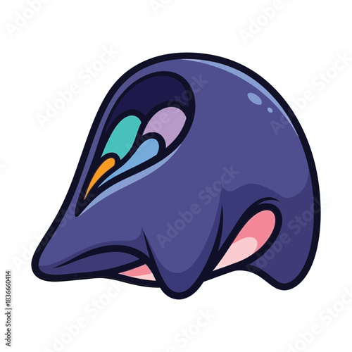 Adorable grey kitten relaxing in a teacup with leaves and cookie isolated on transparent background isolated on white background