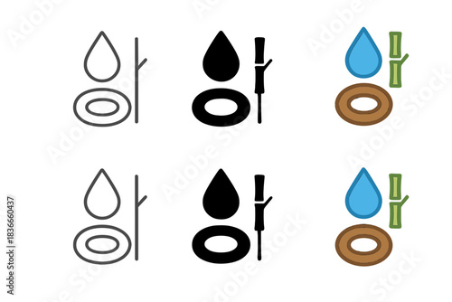 Japanese Purification Emblem. Abstract interpretation of dark matter web as interlocking energy pattern, merging science and