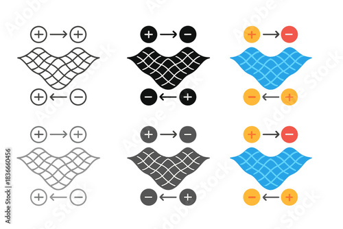 Quantum Vacuum Oscillations. Abstract circular composition blending rough texture and empty space, representing impermanence and