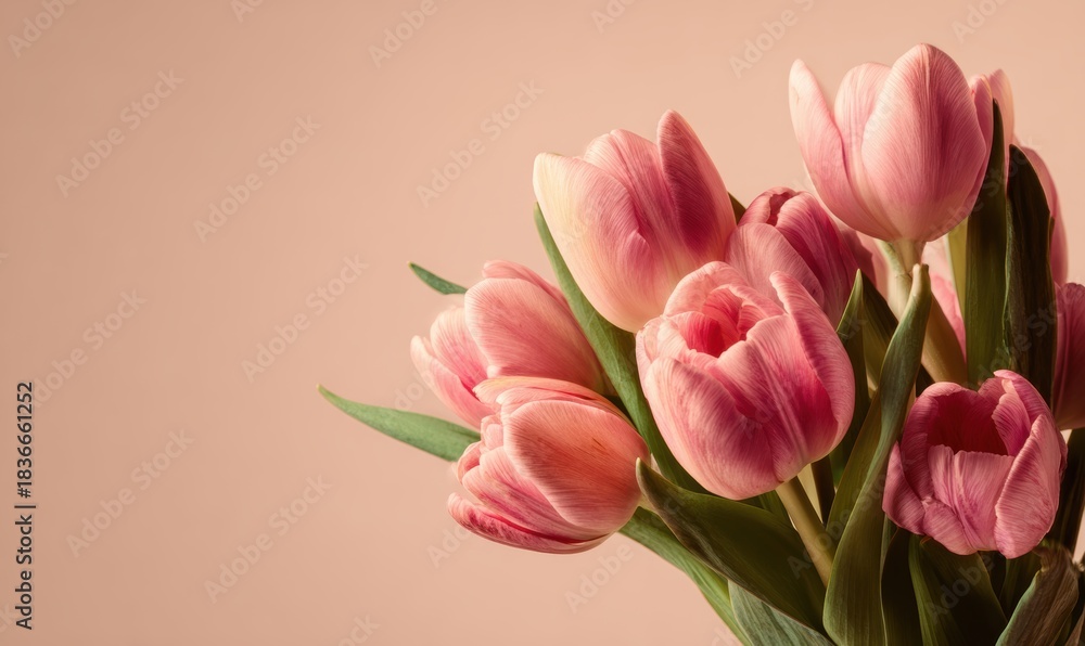 Fototapeta premium A bouquet of pink tulips