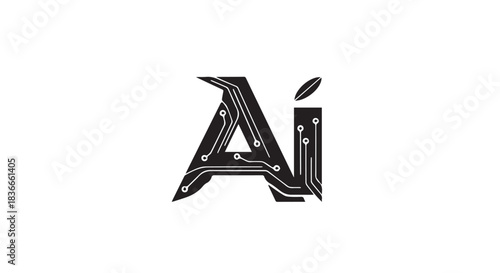 Decorative hand-drawn styled Ai logo with ornate letterforms and texture.