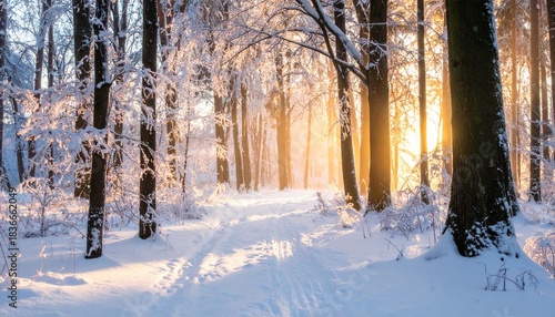 sunrise in the forest