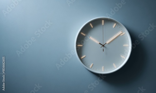 Wallpaper Mural A white clock with the hands at the numbers 3 and 9 Torontodigital.ca