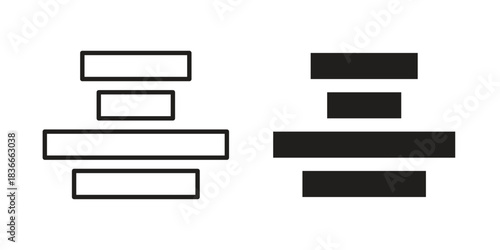 Align center icons logo design, Pictogram Icons