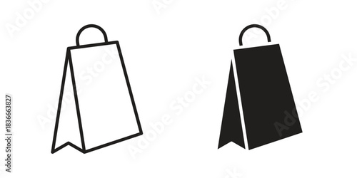 Bags Shopping icons logo design, Pictogram Icons