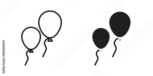 Balloons icons logo design, Pictogram Icons