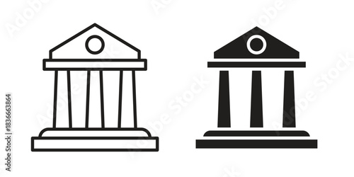 Bank icons logo design, Pictogram Icons