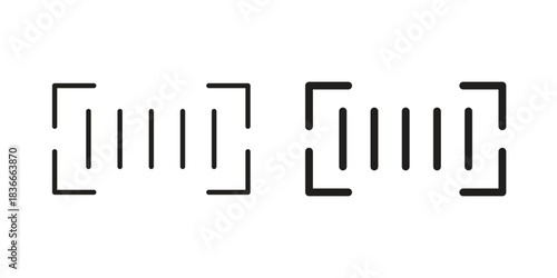 Barcode read icons logo design, Pictogram Icons