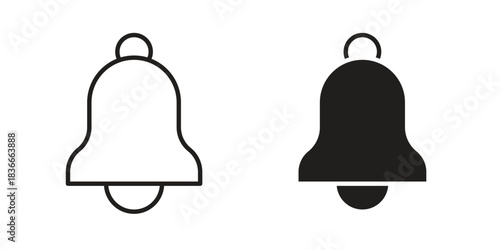 Bell icons logo design, Pictogram Icons
