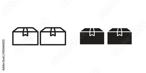 Boxes icons logo design, Pictogram Icons