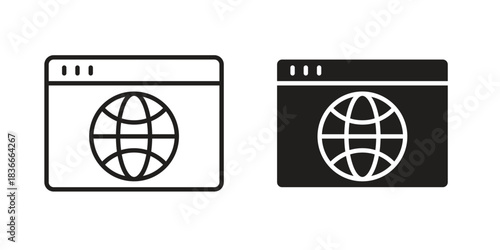 Browser icons logo design, Pictogram Icons
