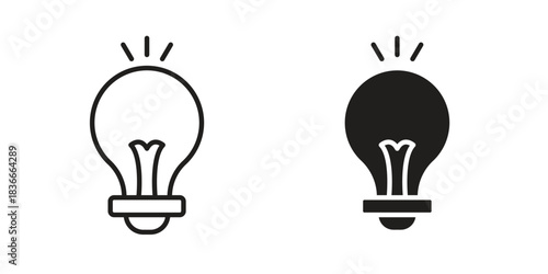 Bulb icons logo design, Pictogram Icons