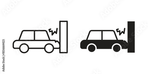 Car crash icons logo design, Pictogram Icons