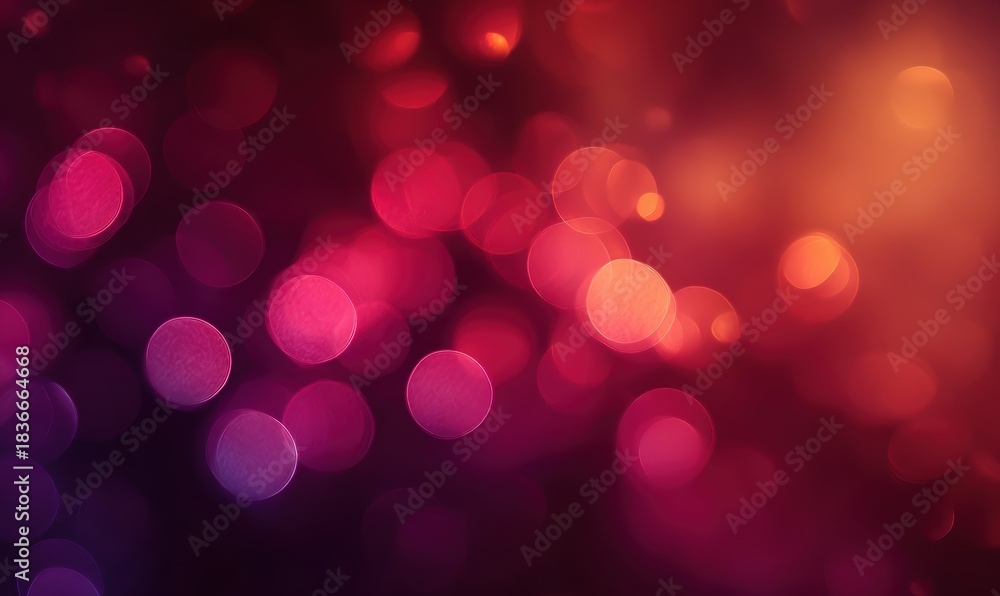 Fototapeta premium A blurry pink and orange background with many small circles