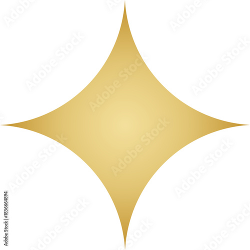 Golden Sparkle Star Vector Illustration