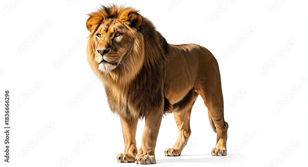 Obraz premium lion isolated on white background