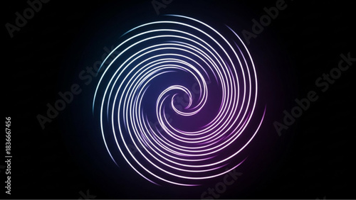A captivating spiral showcases the elegance of abstract art. Swirling lines converge at a central point, generating a hypnotic pattern of color and movement. vector illustration
