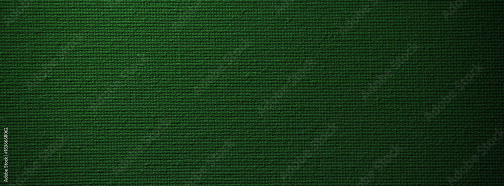 Fototapeta premium Closeup of Green Canvas Fabric Texture with Woven Pattern